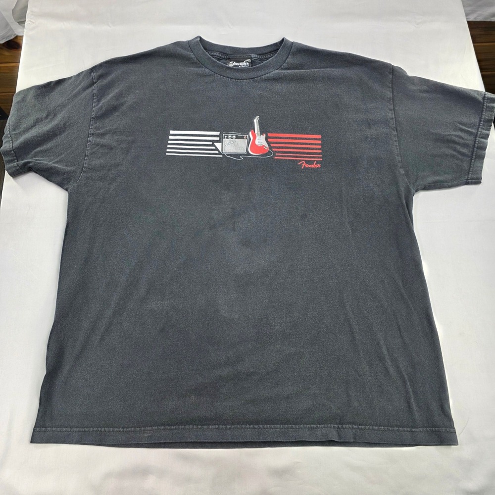 Fender‎ Guitar Amplifier Graphic Print T-Shirt Mens 2XL